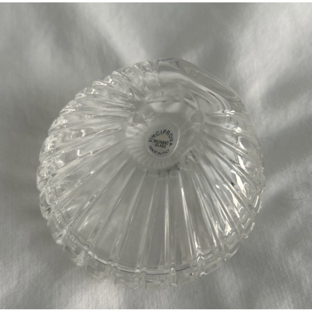 Murano Italy Vinciprova Clamshell Trinket Or Jewelry Dish. CG 24